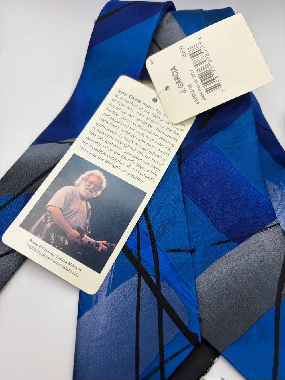 Jerry Garcia Greek Theater Feet Silk Tie Collection 43 Blue Limited Edition NWT